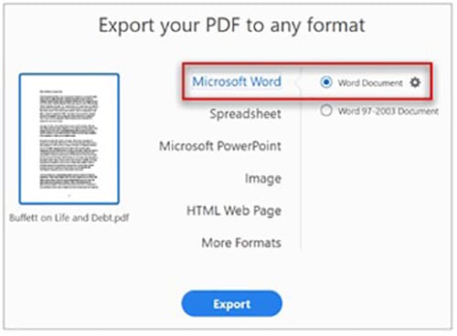 Export Pdf to Any Format