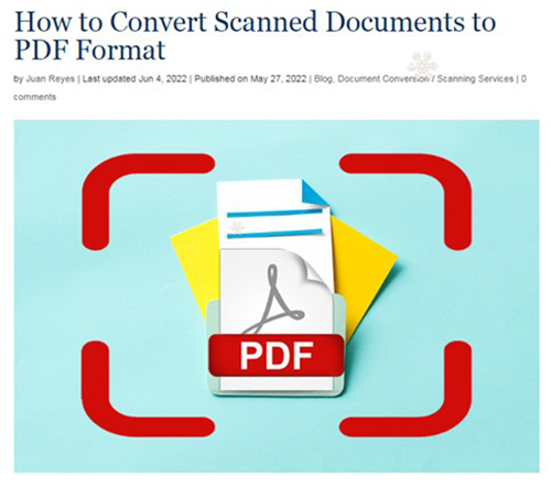 How to Convert Scanned Documents to PDF Format