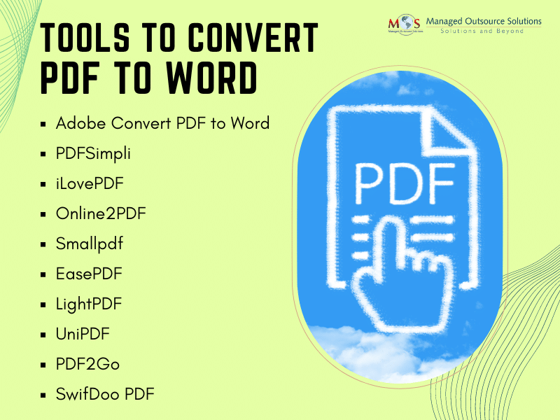 Tools to Convert Pdf to-Word